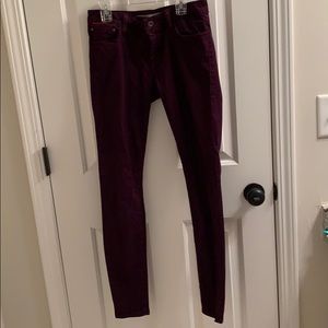 Purple Skinny Leg Pants